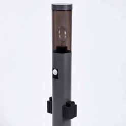 Borne Lumineuse Gaborone Anthracite, 1 Lumiere, Detecteur De Mouvement