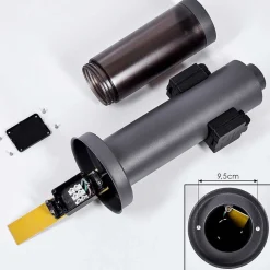 Borne Lumineuse Gaborone Anthracite, 1 Lumiere