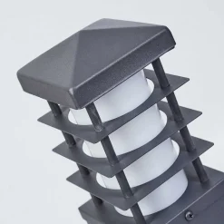 Borne Lumineuse Habolale Gris, 1 Lumiere