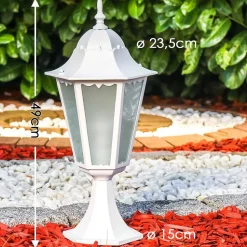 Borne Lumineuse Hongkong Frost Blanc, 1 Lumiere