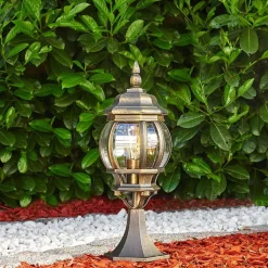 Borne Lumineuse Lentua Brun Dore, 1 Lumiere