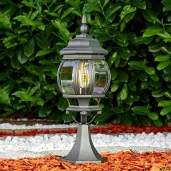 Borne Lumineuse Lentua Noir, 1 Lumiere