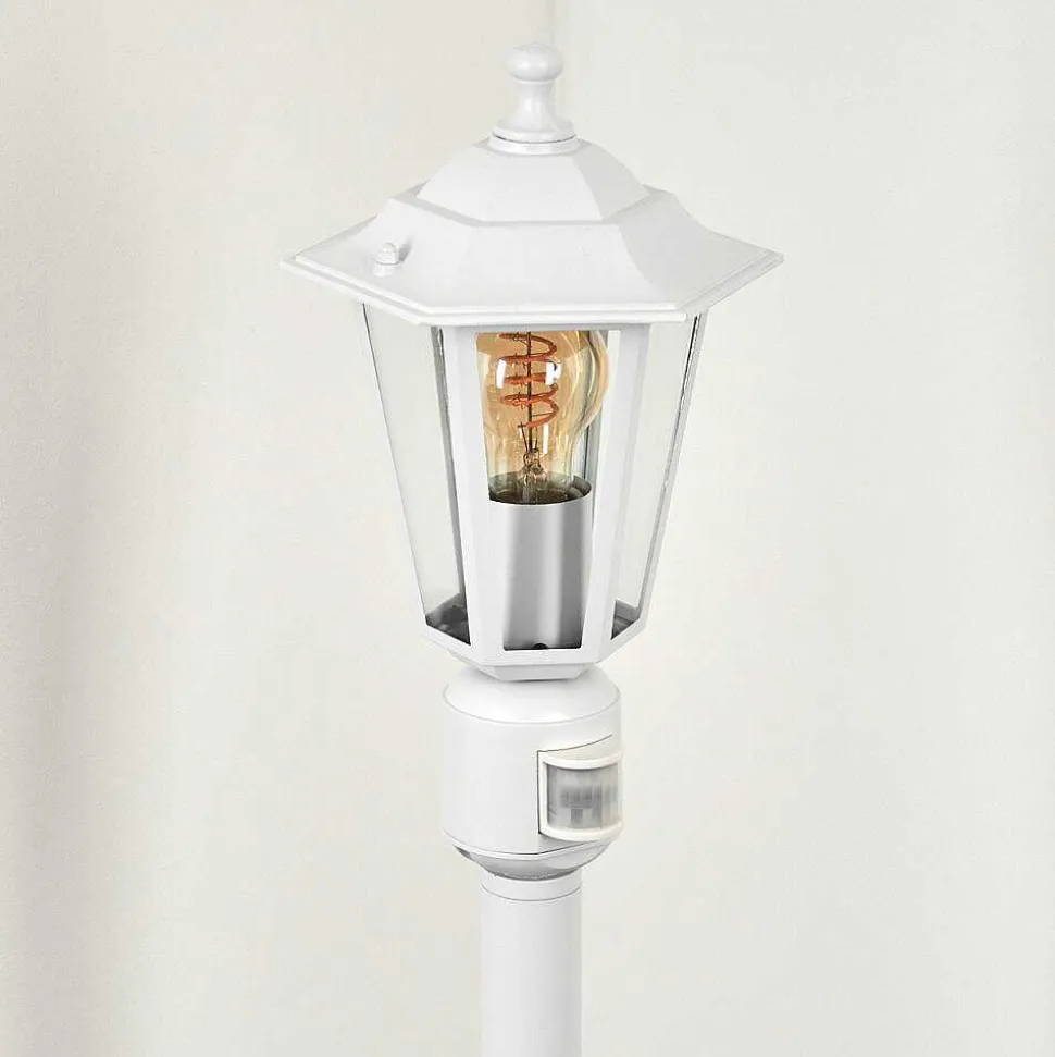 Borne Lumineuse Loria Blanc, 1 Lumiere, Detecteur De Mouvement