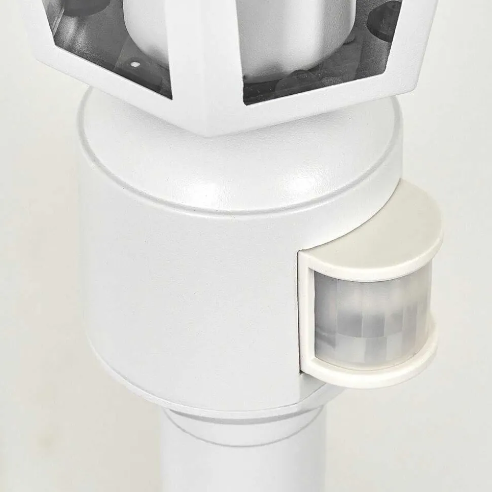 Borne Lumineuse Loria Blanc, 1 Lumiere, Detecteur De Mouvement