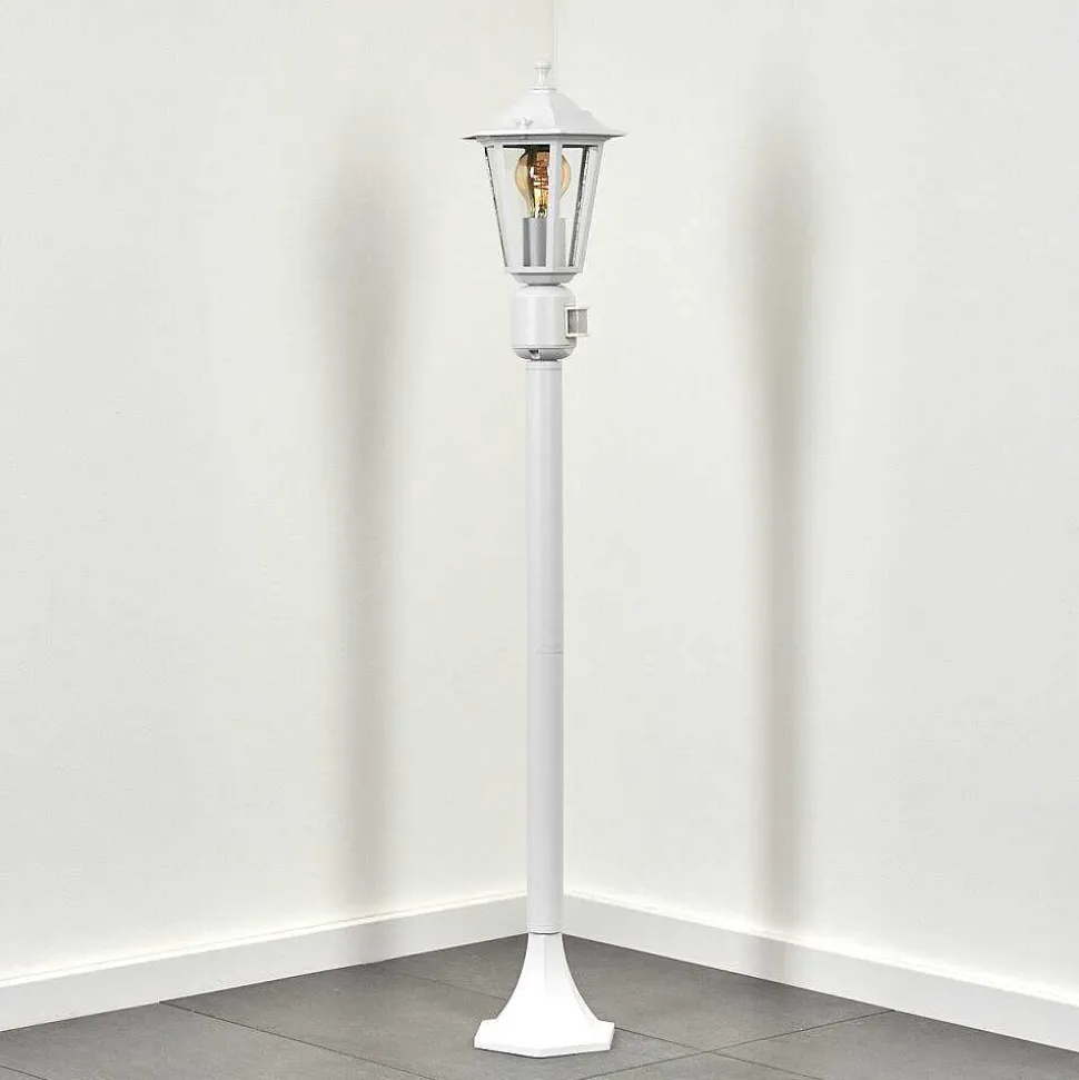 Borne Lumineuse Loria Blanc, 1 Lumiere, Detecteur De Mouvement