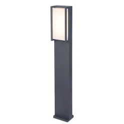Borne Lumineuse Lutec Qubo Led Anthracite, 1 Lumiere, Changeur De Couleurs