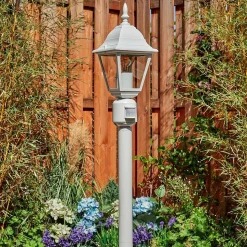 Borne Lumineuse Naofe Blanc, 1 Lumiere, Detecteur De Mouvement