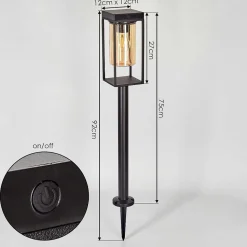 Borne Lumineuse Palanga Led Noir, 1 Lumiere