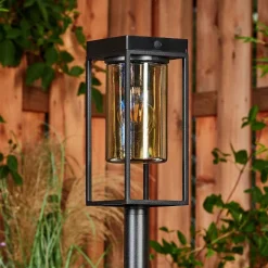 Borne Lumineuse Palanga Led Noir, 1 Lumiere