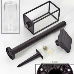 Borne Lumineuse Palanga Led Noir, 1 Lumiere