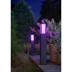 Borne Lumineuse Philips Hue Ambiance White & Color Impress Led Noir, 1 Lumiere, Changeur De Couleurs