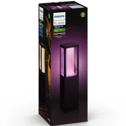Borne Lumineuse Philips Hue Ambiance White & Color Impress Led Noir, 1 Lumiere, Changeur De Couleurs
