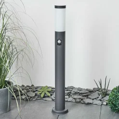 Borne Lumineuse Sessa Anthracite, 1 Lumiere, Detecteur De Mouvement