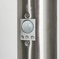 Borne Lumineuse Sessa Nickel Mat, 1 Lumiere, Detecteur De Mouvement