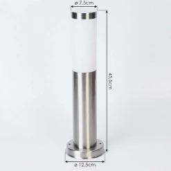 Borne Lumineuse Sessa Nickel Mat, 1 Lumiere