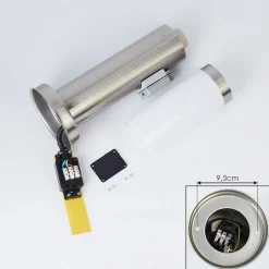 Borne Lumineuse Sessa Nickel Mat, 1 Lumiere