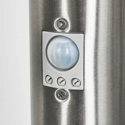 Borne Lumineuse Sessa Nickel Mat, 1 Lumiere, Detecteur De Mouvement