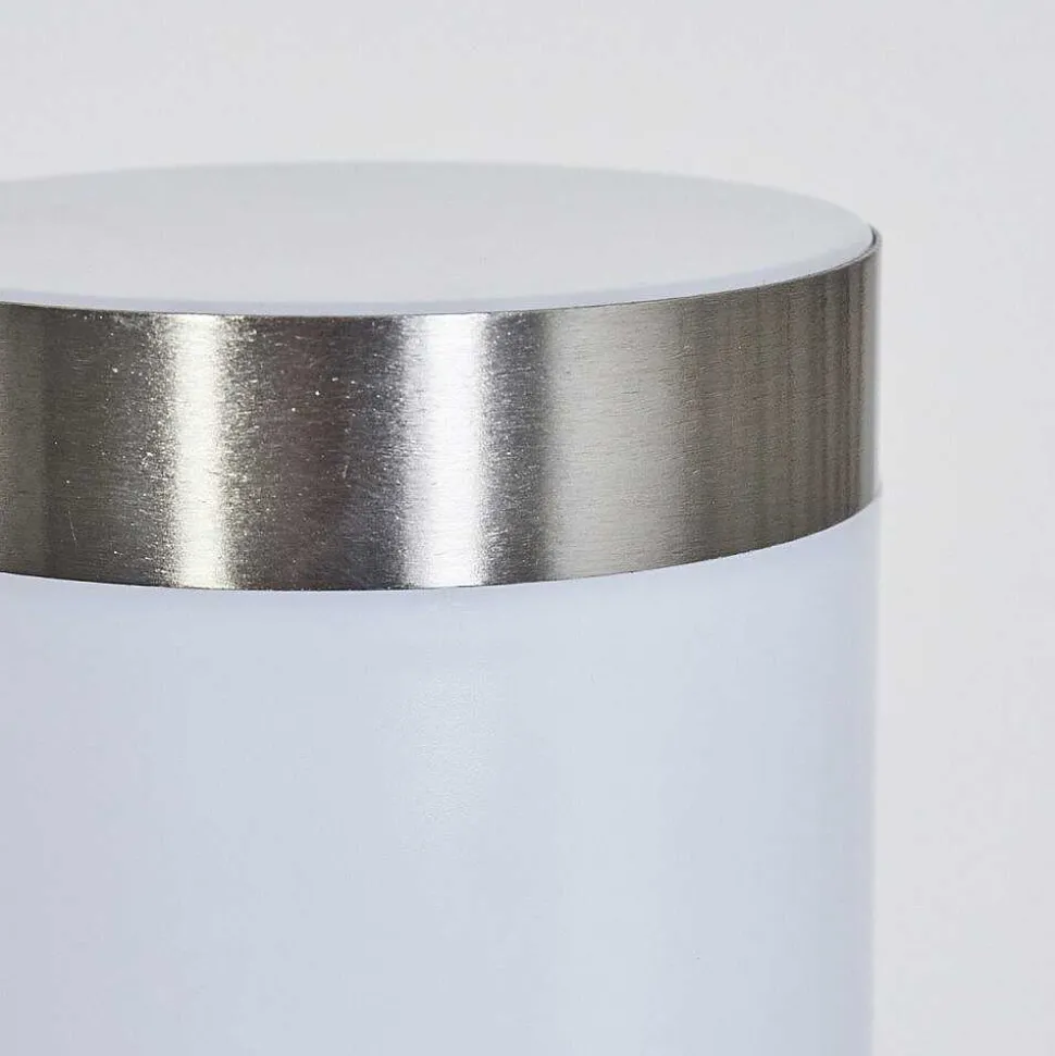 Borne Lumineuse Sessa Nickel Mat, 1 Lumiere, Detecteur De Mouvement