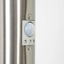 Borne Lumineuse Sessa Nickel Mat, 1 Lumiere, Detecteur De Mouvement