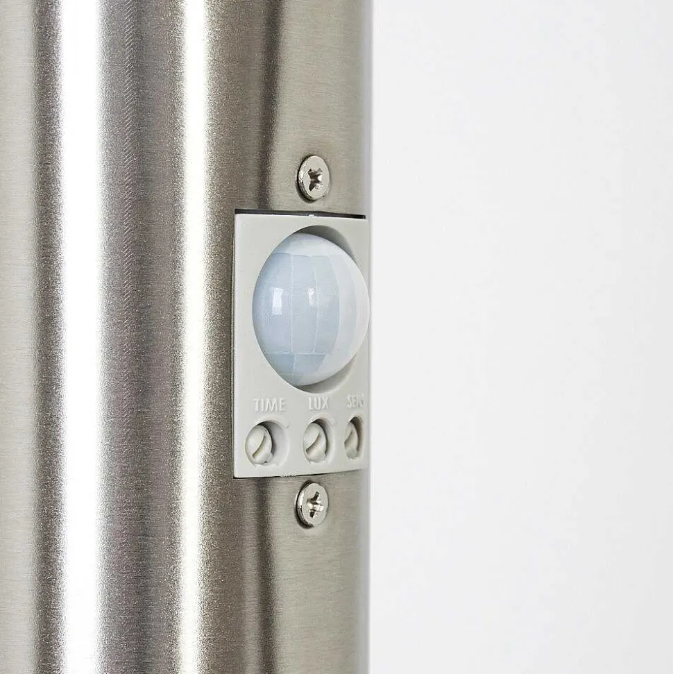 Borne Lumineuse Sessa Nickel Mat, 1 Lumiere, Detecteur De Mouvement