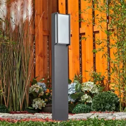 Borne Lumineuse Skove Led Anthracite, 1 Lumiere, Changeur De Couleurs