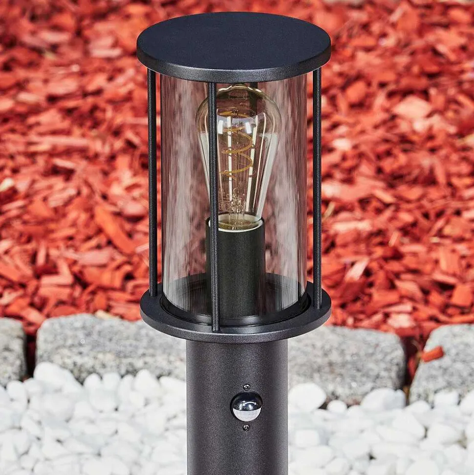 Borne Lumineuse Sumalao Noir, 1 Lumiere, Detecteur De Mouvement