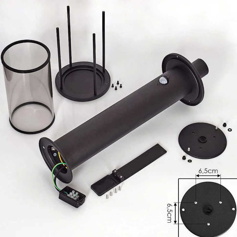 Borne Lumineuse Sumalao Noir, 1 Lumiere, Detecteur De Mouvement