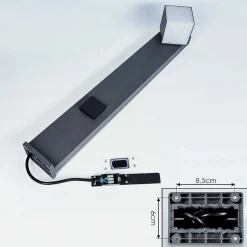 Borne Lumineuse Swanek Led Anthracite, 1 Lumiere