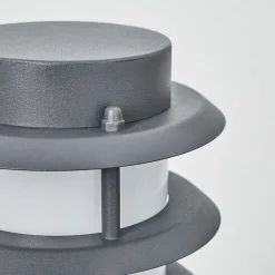 Borne Lumineuse Tunes Anthracite, 1 Lumiere, Detecteur De Mouvement