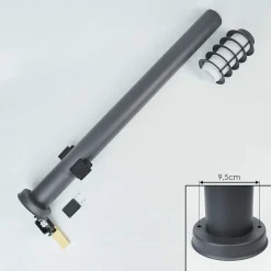 Borne Lumineuse Tunes Anthracite, 1 Lumiere