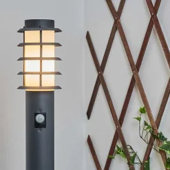 Borne Lumineuse Tunes Anthracite, 1 Lumiere, Detecteur De Mouvement