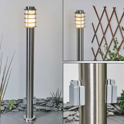 Borne Lumineuse Tunes Nickel Mat, 1 Lumiere