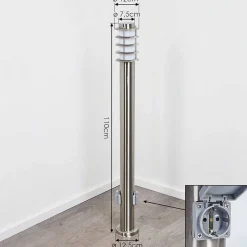 Borne Lumineuse Tunes Nickel Mat, 1 Lumiere