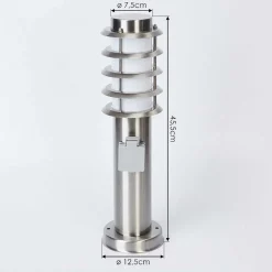 Borne Lumineuse Tunes Nickel Mat, 1 Lumiere