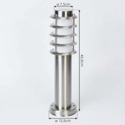 Borne Lumineuse Tunes Nickel Mat, 1 Lumiere