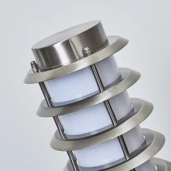 Borne Lumineuse Tunes Nickel Mat, 1 Lumiere