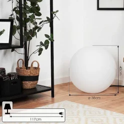 Boule Lumineuse Idual Diana Led Nickel Mat, 1 Lumiere, Telecommandes, Changeur De Couleurs