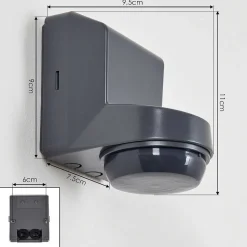 Detecteur De Mouvement Calambao Anthracite, Blanc, Detecteur De Mouvement