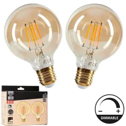 E27 Lot De 2 Led 6 Watts 2200 Kelvins 650 Lumens