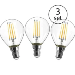 Globo Set De 3 Led E27 4 Watt 3000 Kelvin 400 Lumen
