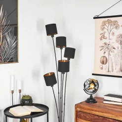 Lampadaire Alsen Noir, 5 Lumieres