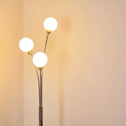 Lampadaire Bernado Nickel Mat, 3 Lumieres