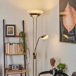 Lampadaire Biot Led Laiton, 2 Lumieres