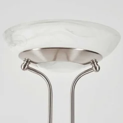 Lampadaire Biot Led Nickel Mat, 2 Lumieres
