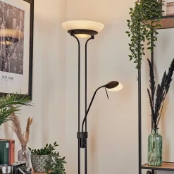 Lampadaire Biot Led Noir, 2 Lumieres