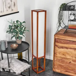 Lampadaire Blandin Bois Fonce, 2 Lumieres