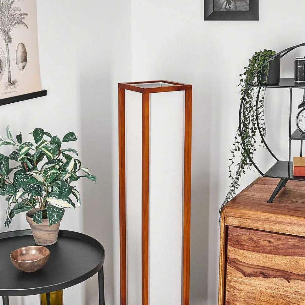 Lampadaire Blandin Bois Fonce, 2 Lumieres