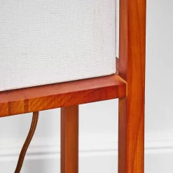 Lampadaire Blandin Bois Fonce, 2 Lumieres