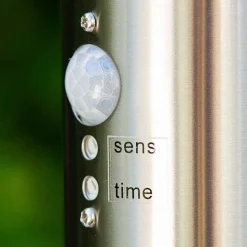 Lampadaire Caserta Acier Inoxydable, 1 Lumiere, Detecteur De Mouvement