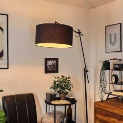 Lampadaire Chassagne Noir, 1 Lumiere